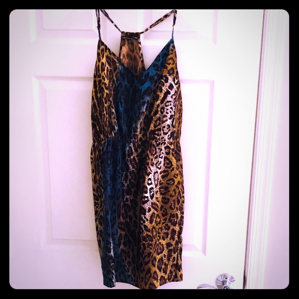 Knee length leopard print dress